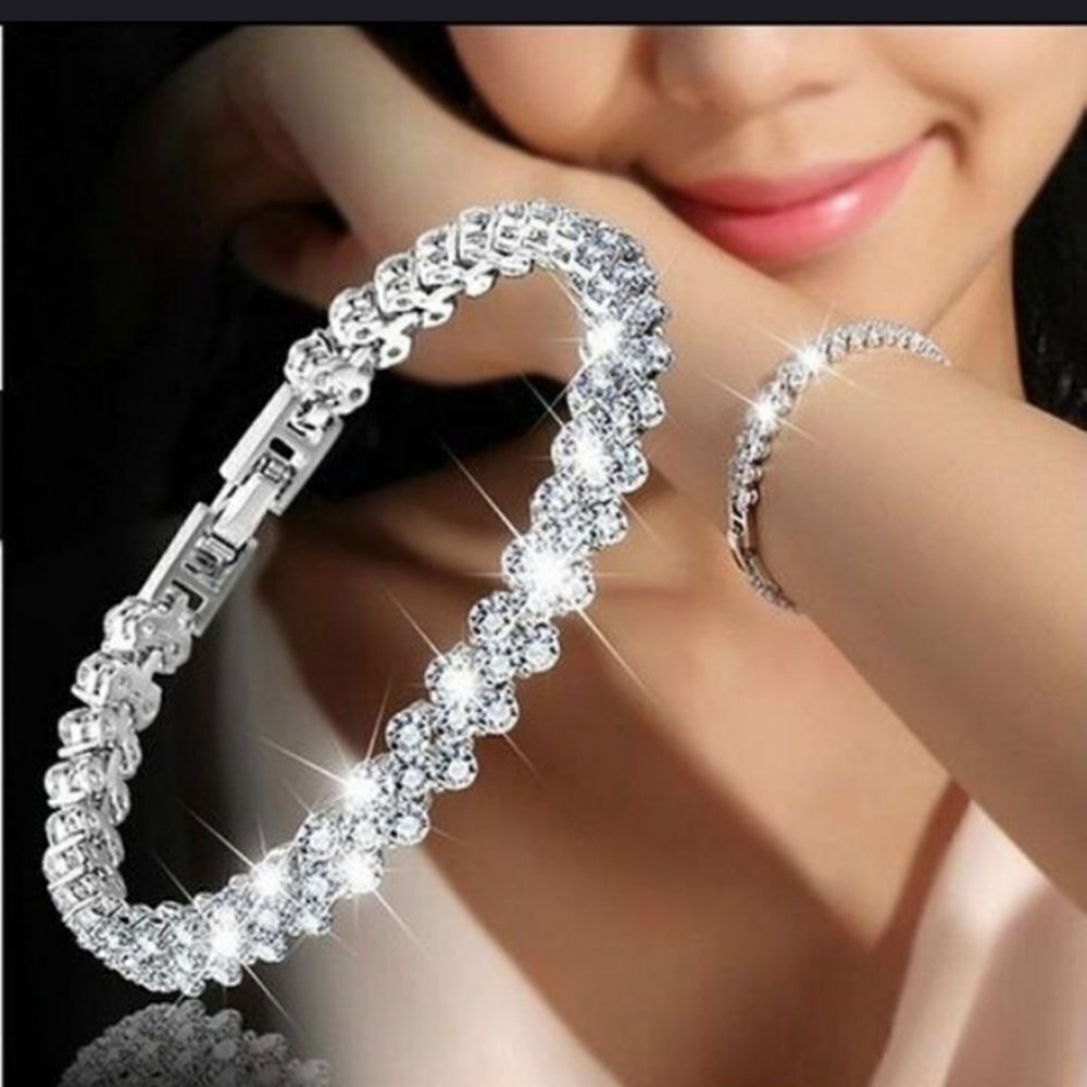 Silver diamond bracelet good quality ;)